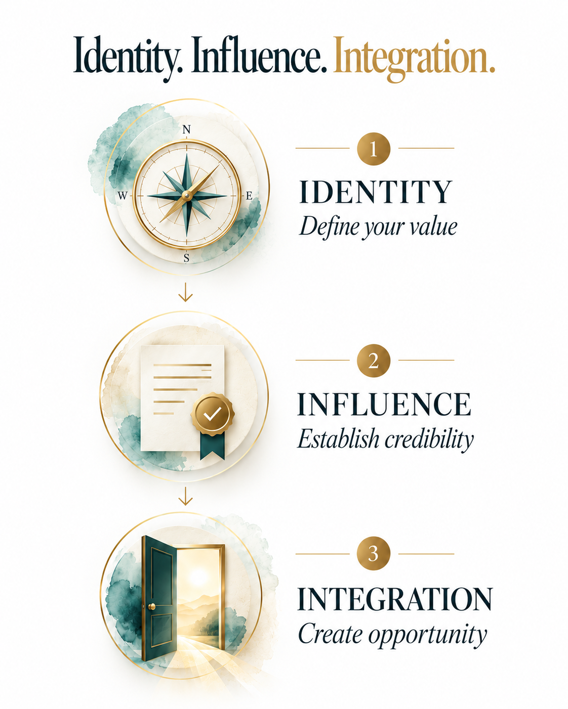 Position, Prove, Influence framework